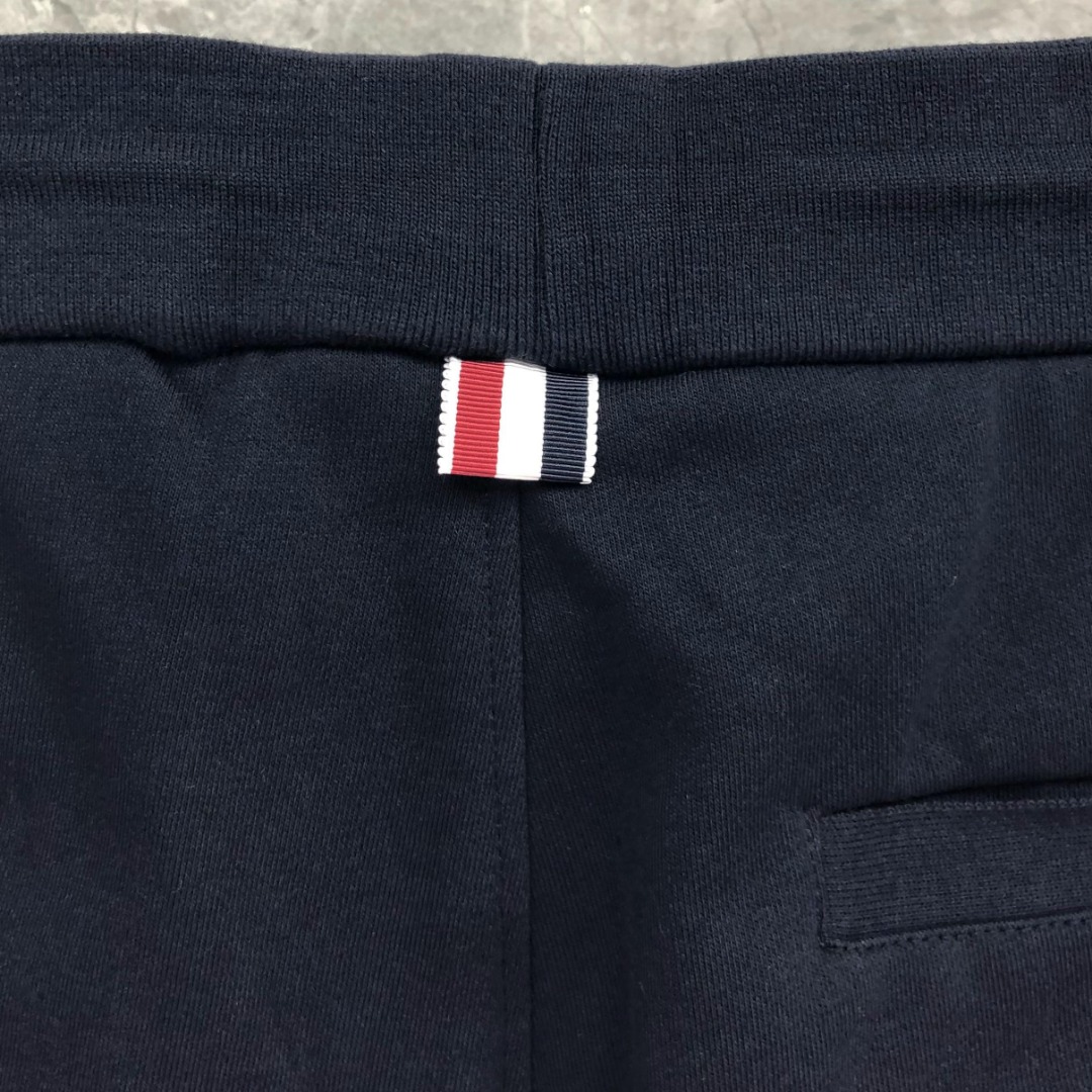 THOM BROWNE 侧面四杠松紧腰卫裤 休闲裤 裤子 灰色 藏青色 黑色
