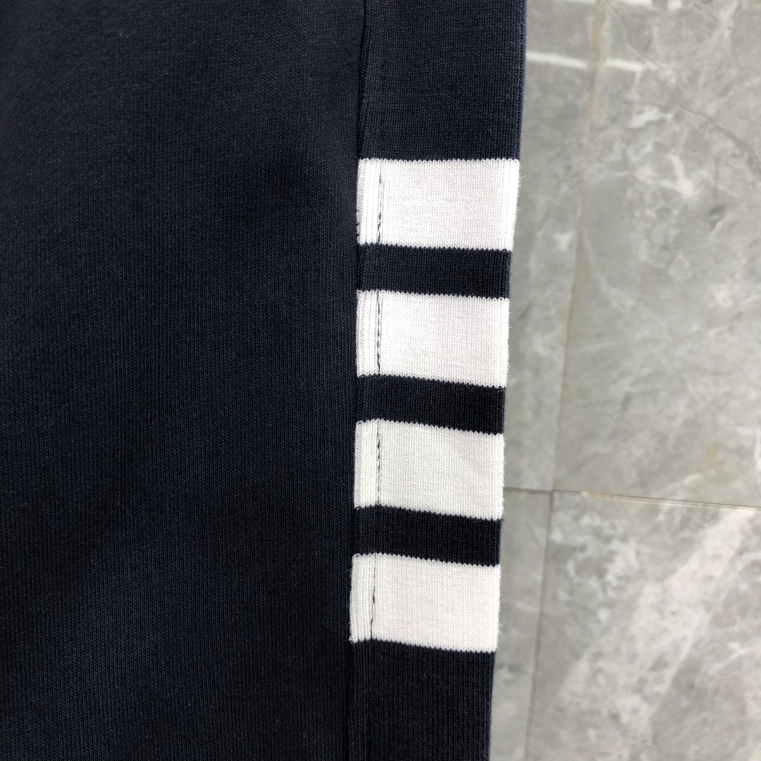 THOM BROWNE 侧面四杠松紧腰卫裤 休闲裤 裤子 灰色 藏青色 黑色