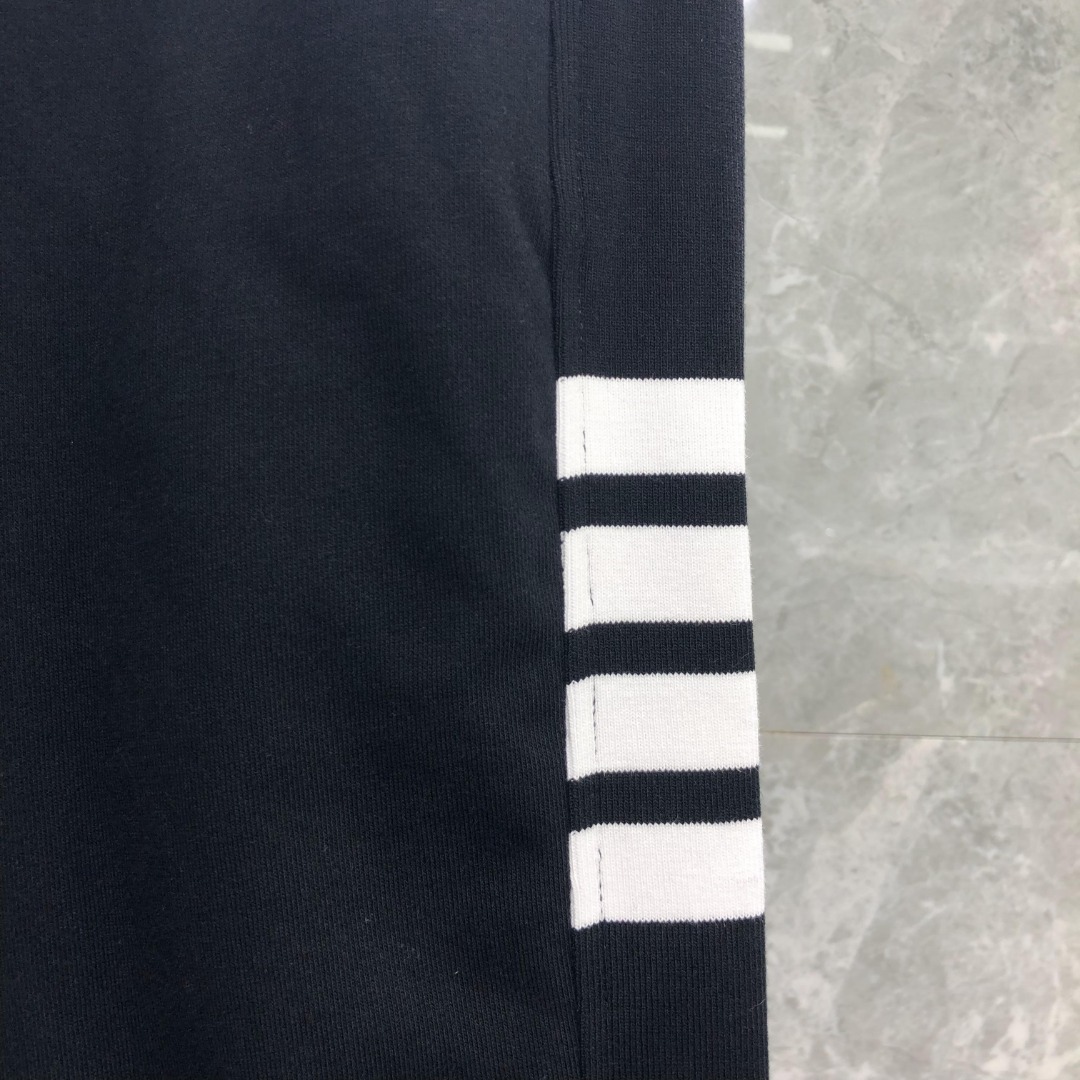 THOM BROWNE 侧面四杠松紧腰卫裤 休闲裤 裤子 灰色 藏青色 黑色