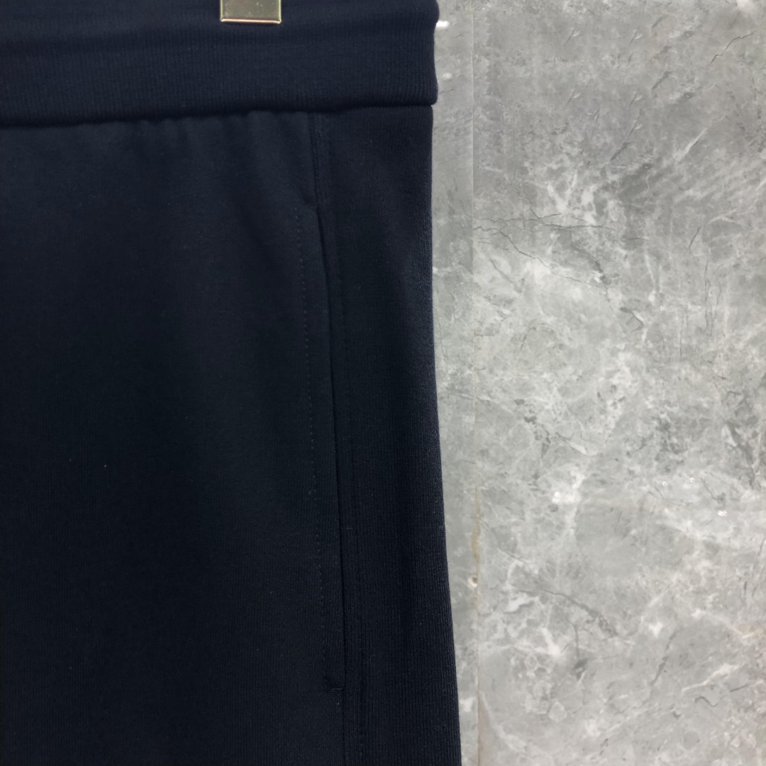 THOM BROWNE 侧面四杠松紧腰卫裤 休闲裤 裤子 灰色 藏青色 黑色