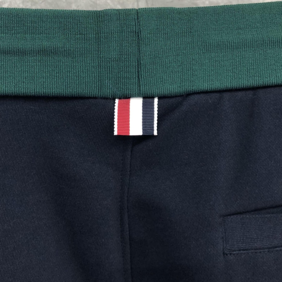 THOM BROWNE 拼色松紧腰卫裤 休闲裤 裤子 长裤 墨绿色