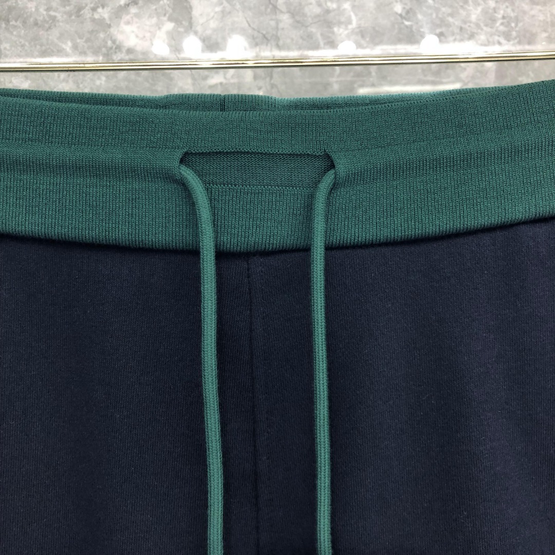 THOM BROWNE 拼色松紧腰卫裤 休闲裤 裤子 长裤 墨绿色