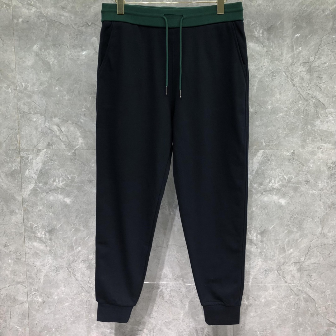 THOM BROWNE 拼色松紧腰卫裤 休闲裤 裤子 长裤 墨绿色