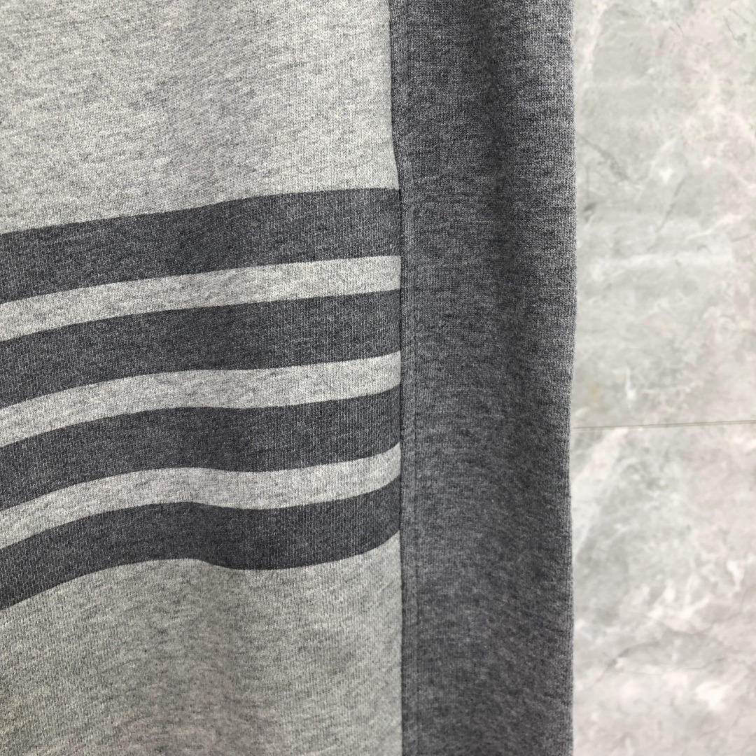 THOM BROWNE 四杠拼色松紧腰卫裤 休闲裤 裤子 长裤 灰色 