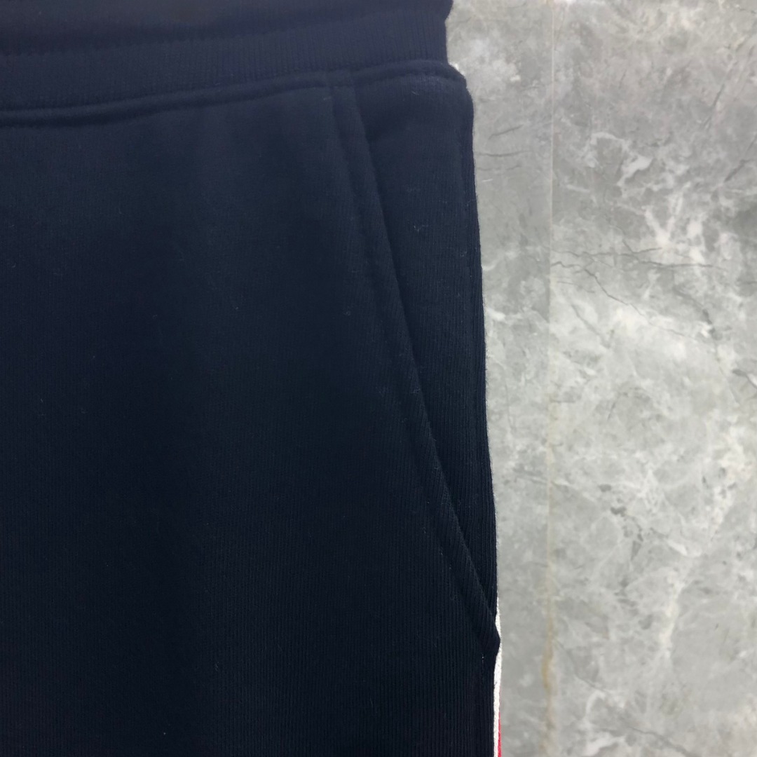 THOM BROWNE 单边织带松紧腰卫裤 休闲裤 裤子 灰色 藏青色 黑色