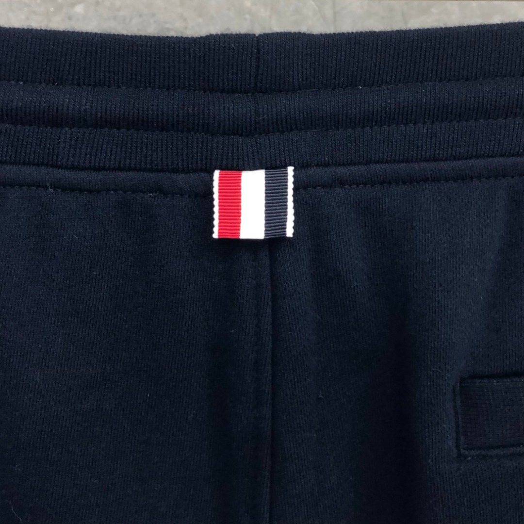 THOM BROWNE 单边织带松紧腰卫裤 休闲裤 裤子 灰色 藏青色 黑色