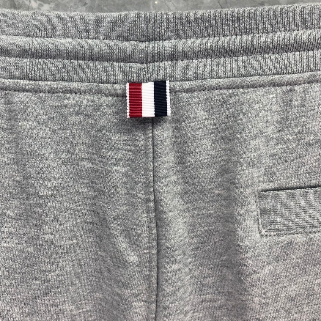 THOM BROWNE 单边织带松紧腰卫裤 休闲裤 裤子 灰色 藏青色 黑色