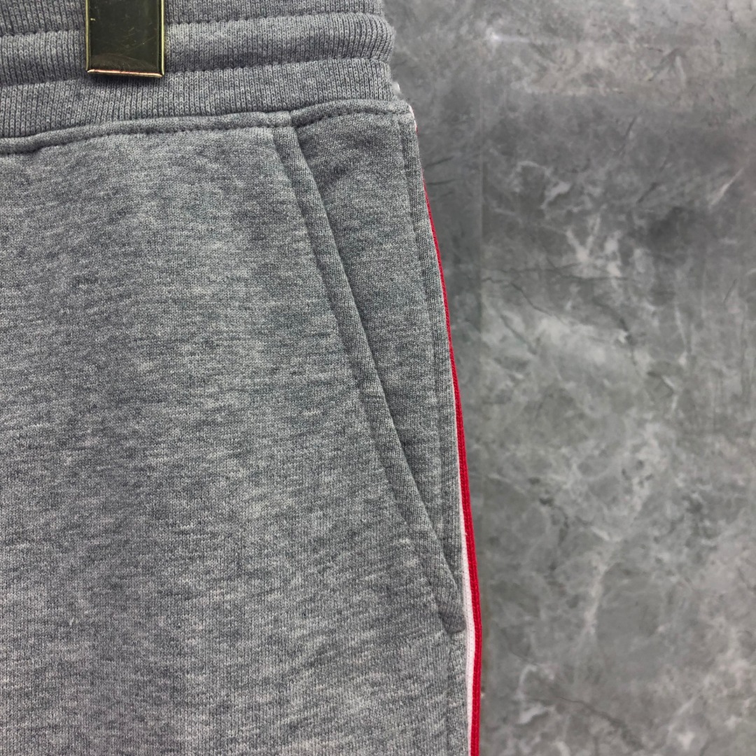 THOM BROWNE 单边织带松紧腰卫裤 休闲裤 裤子 灰色 藏青色 黑色