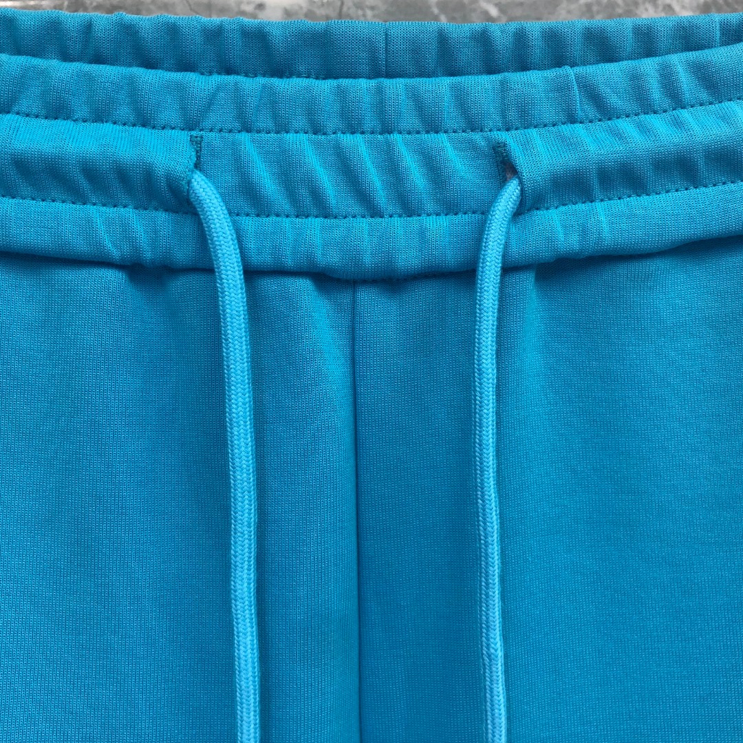 THOM BROWNE 白色四杠小狗印花松紧腰卫裤 休闲裤 裤子 天蓝色 灰色 杏色 卡其色 黄色 湖水蓝 军绿色 深蓝色