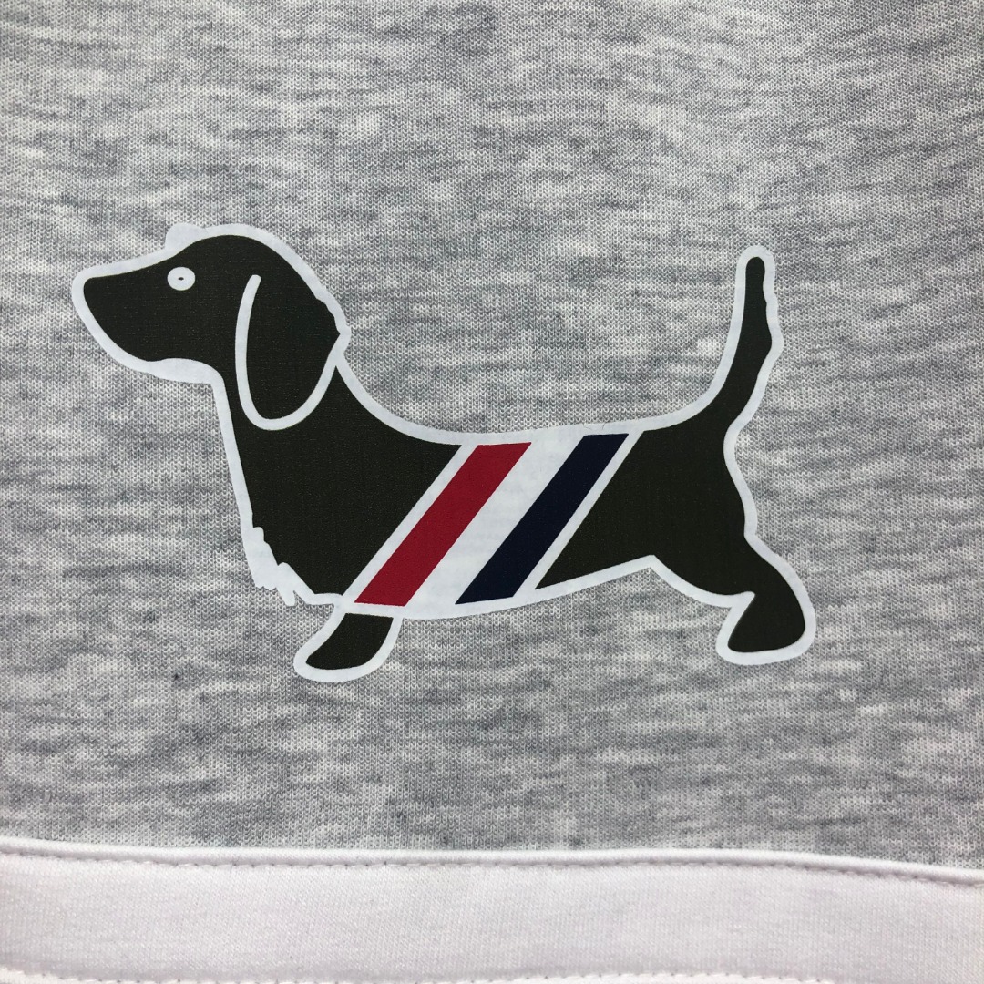 THOM BROWNE 白色四杠小狗印花松紧腰卫裤 休闲裤 裤子 天蓝色 灰色 杏色 卡其色 黄色 湖水蓝 军绿色 深蓝色