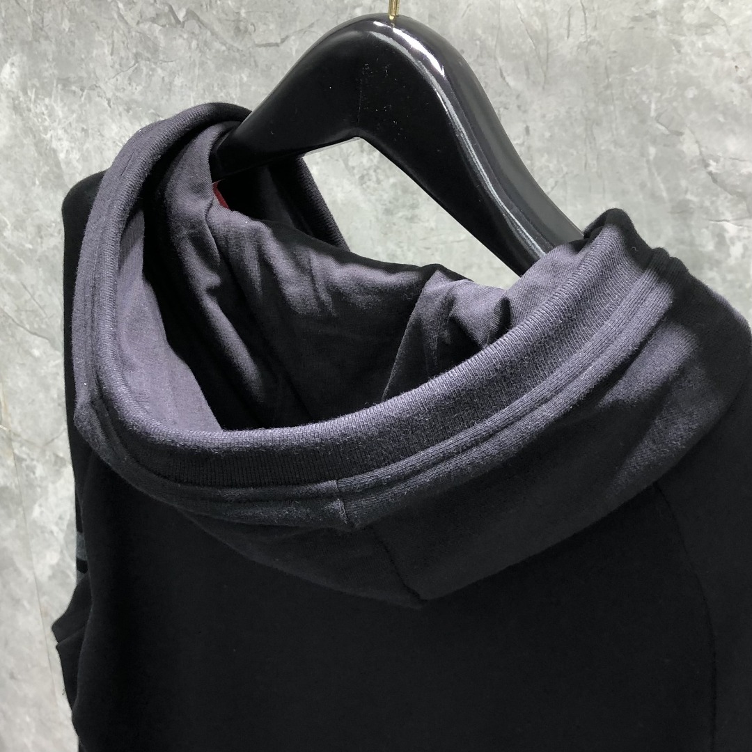 THOM BROWNE 经典四杠拉链连帽卫衣 长袖 黑色