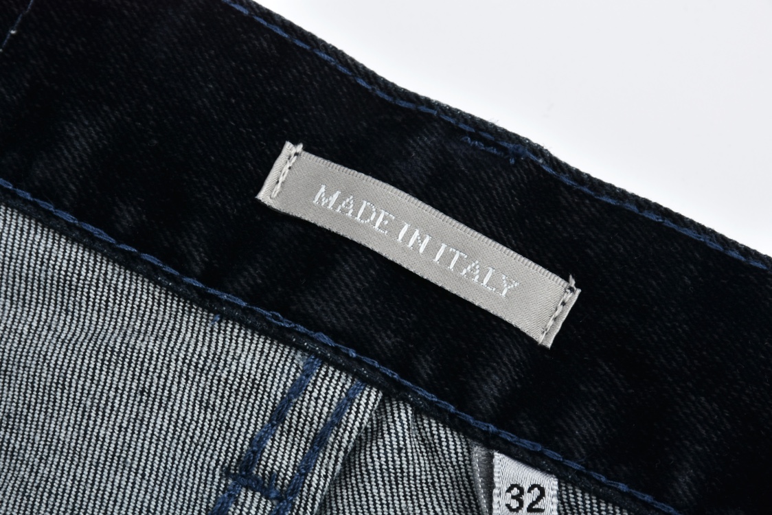 DIOR 迪奥 And Kaws 系列 蛇年限定植绒logo满印牛仔裤 长裤 裤子 蓝色 513D021B321X-C584