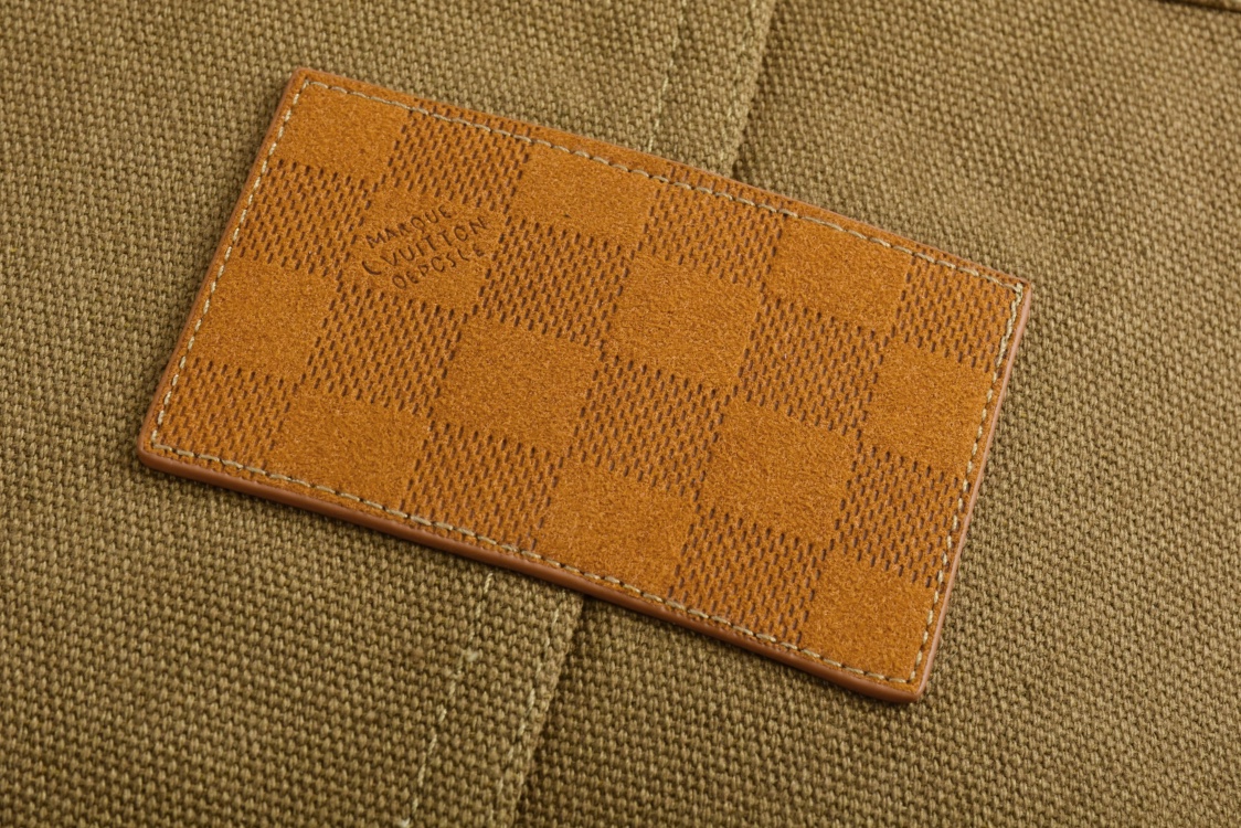 LOUIS VUITTON 路易威登 刺绣logo图案翻领西装外套 夹克 长袖 棕绿色 1AHEBG