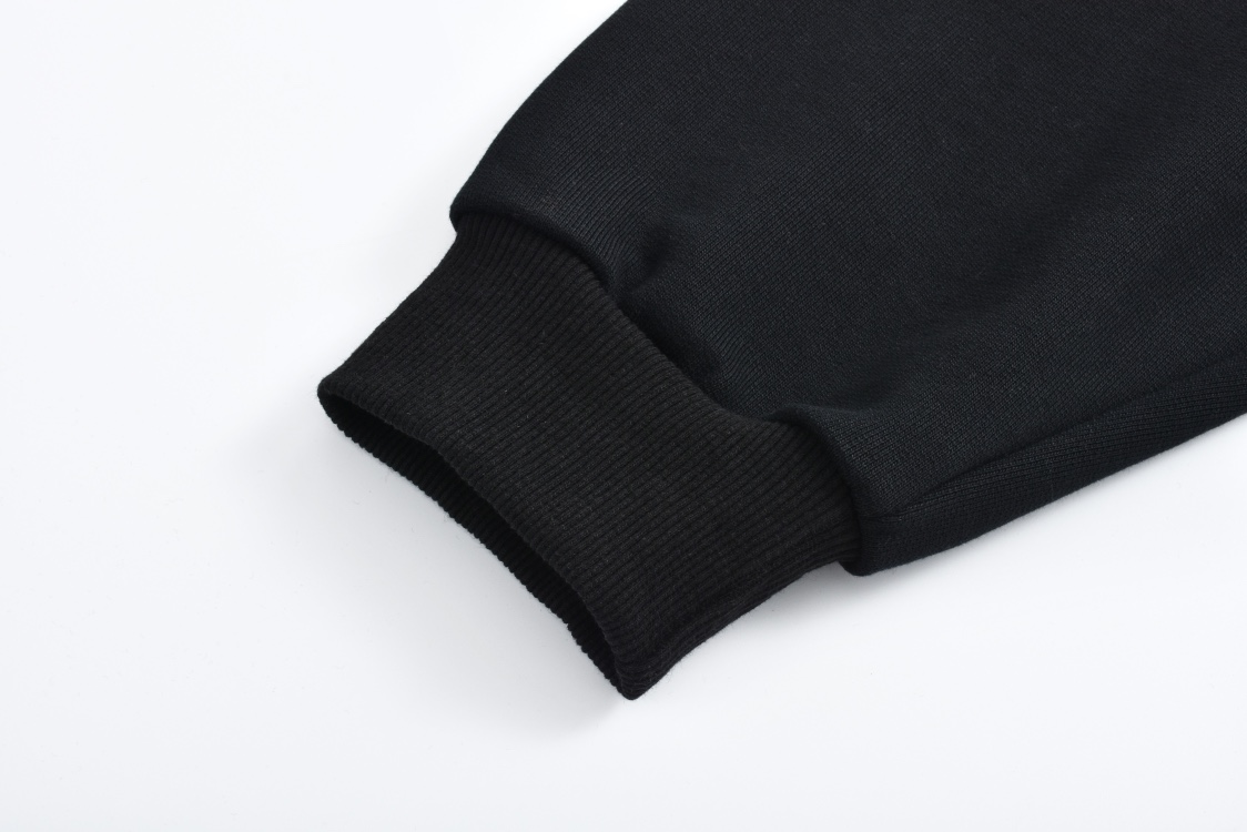 Balenciaga 巴黎世家 反光IB字母印花连帽卫衣 长袖 黑色 739024TQVT81083