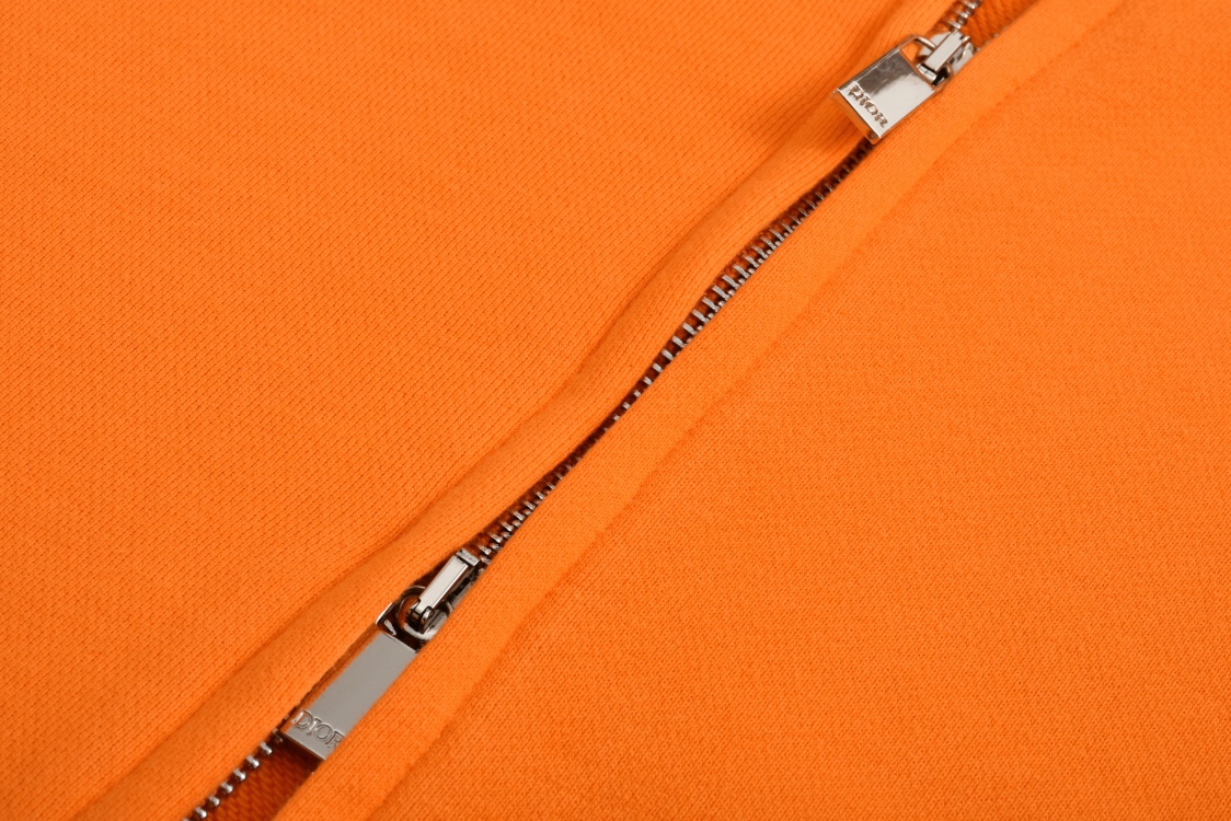 DIOR 迪奥 And Kaws 系列蛇年刺绣图案拉链连帽卫衣 外套 长袖 橙色 白色 513J201B0531-C383