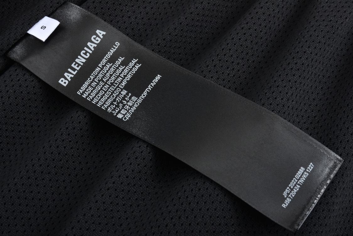 Balenciaga 巴黎世家 刺绣圆环图案松紧腰运动裤 长裤 裤子 休闲裤 黑色 