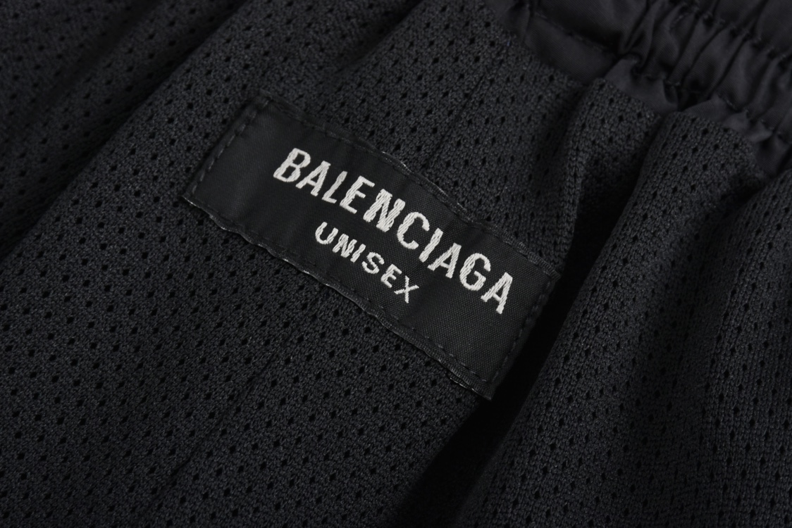 Balenciaga 巴黎世家 刺绣圆环图案松紧腰运动裤 长裤 裤子 休闲裤 黑色 