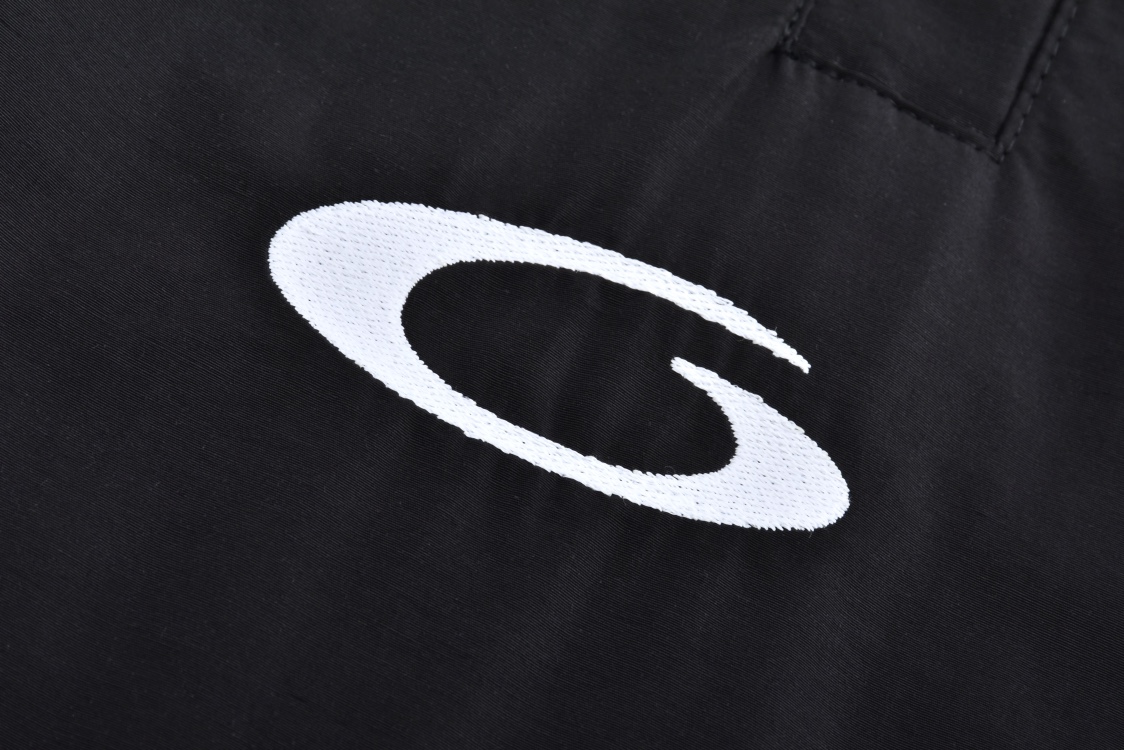 Balenciaga 巴黎世家 刺绣圆环图案松紧腰运动裤 长裤 裤子 休闲裤 黑色 