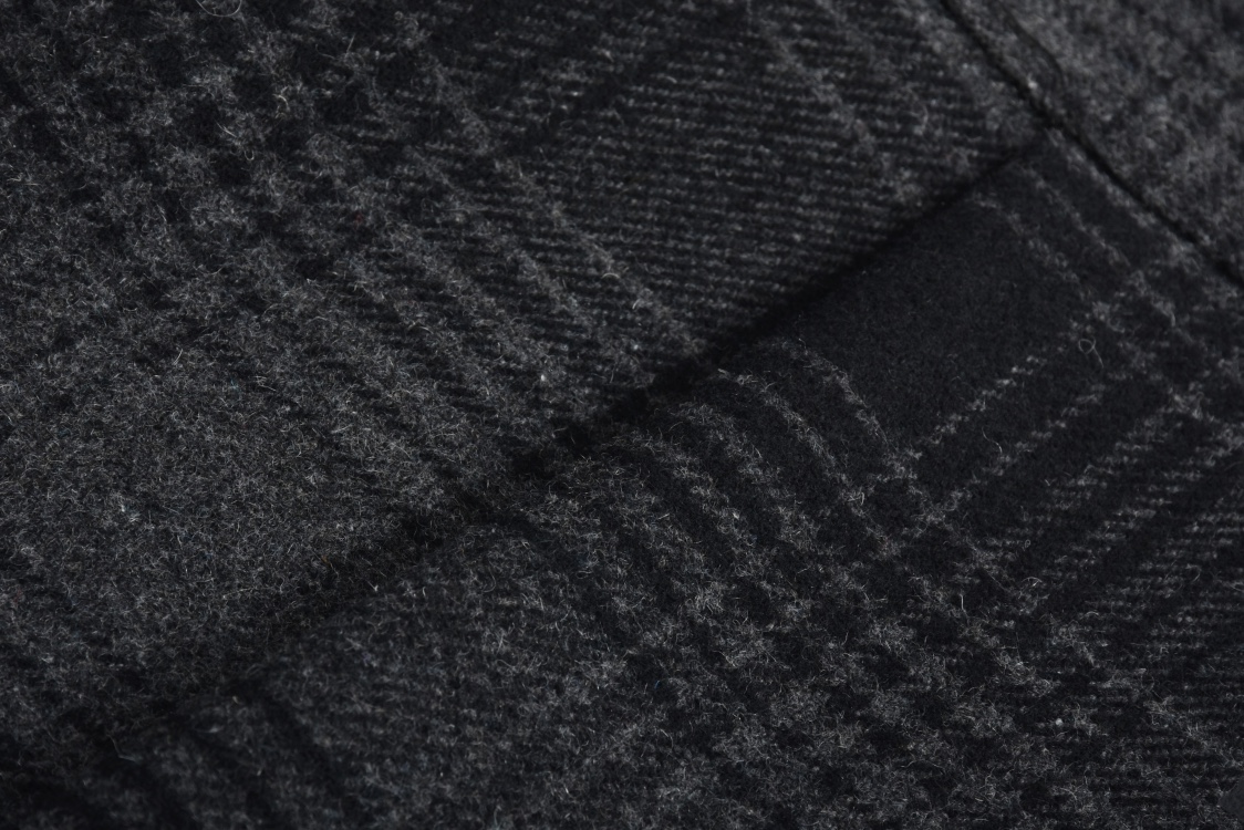 Balenciaga 巴黎世家 后背字母logo印花羊毛混纺格纹衬衫 长袖 外套 灰色 725377TRU171262