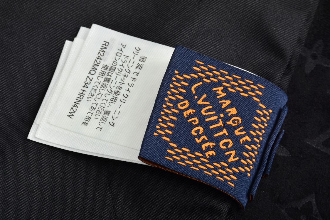 LOUIS VUITTON 路易威登 绒面麂皮满印拉链立领夹克 外套 黑色 1AHBTX