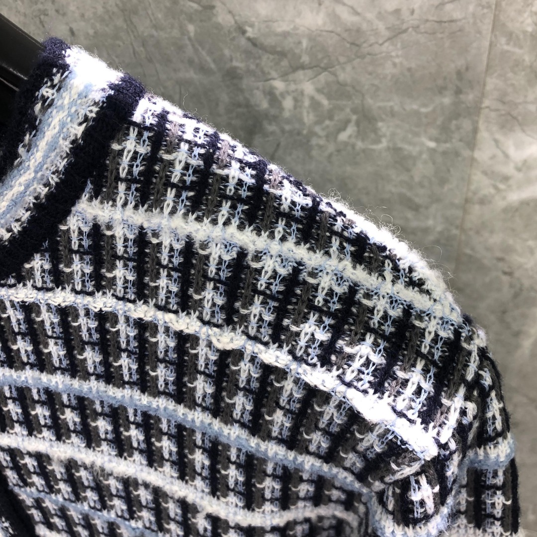 THOM BROWNE 七彩小香风圆领针织衫 开衫 毛衣 外套 长袖 