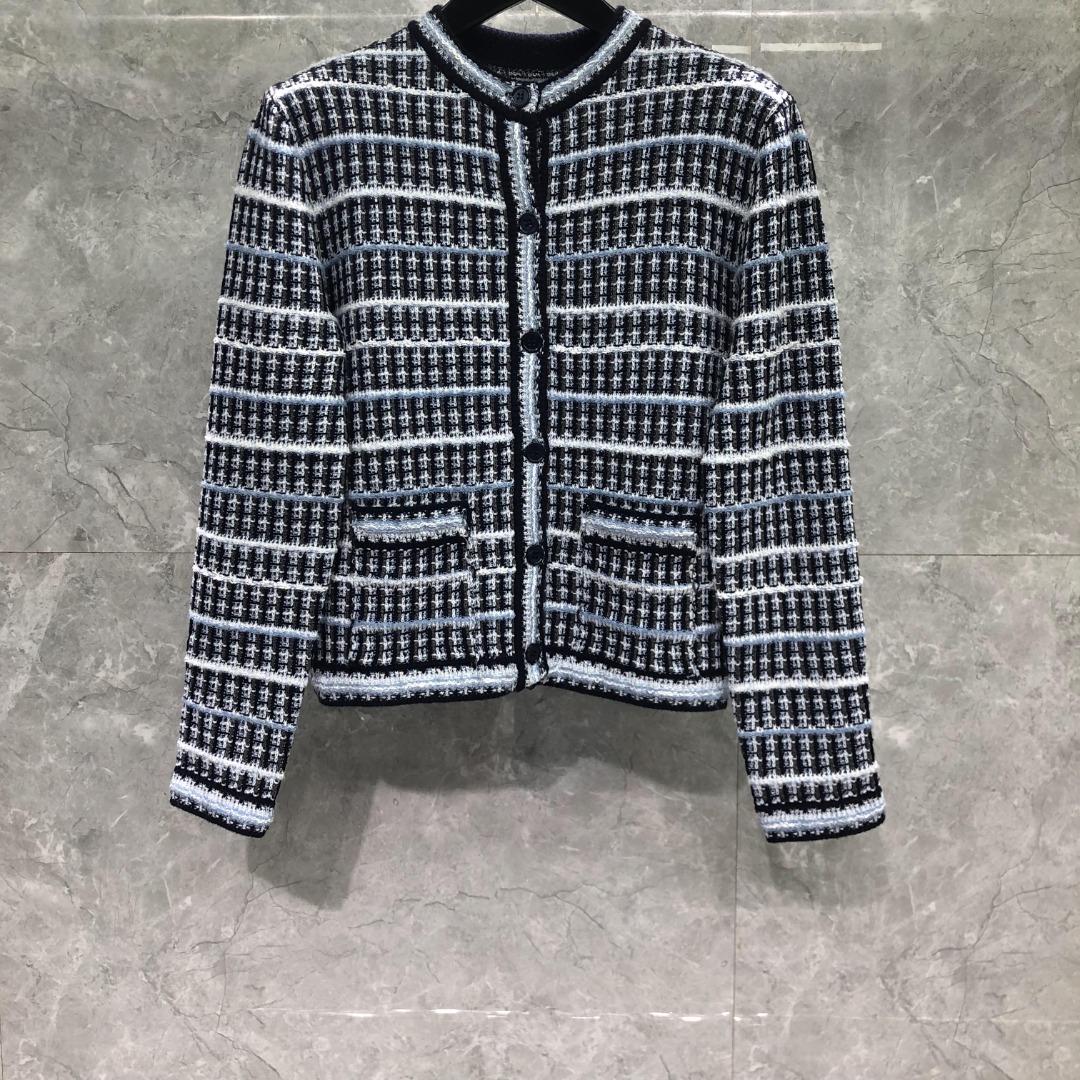 THOM BROWNE 七彩小香风圆领针织衫 开衫 毛衣 外套 长袖 
