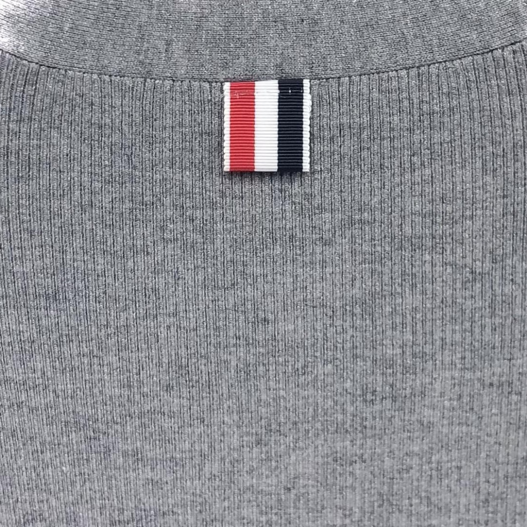 THOM BROWNE 领带V领针织衫 开衫 毛衣 长袖 灰色 藏青色