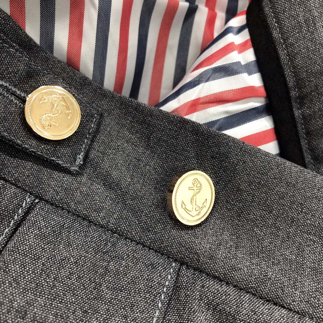 THOM BROWNE 纯色拉链百褶裙 短裙 裙子 女款 藏青色 灰色