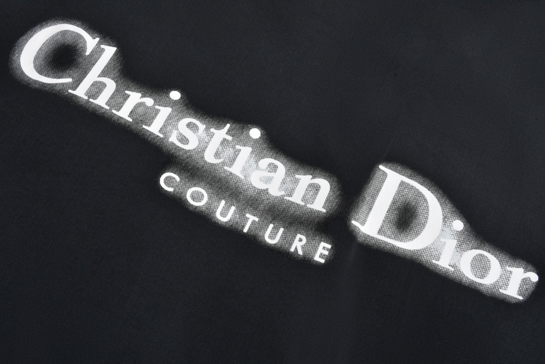 DIOR 迪奥 光晕字母logo印花拉链连帽夹克 外套 长袖 黑色 493C424B6281-C980