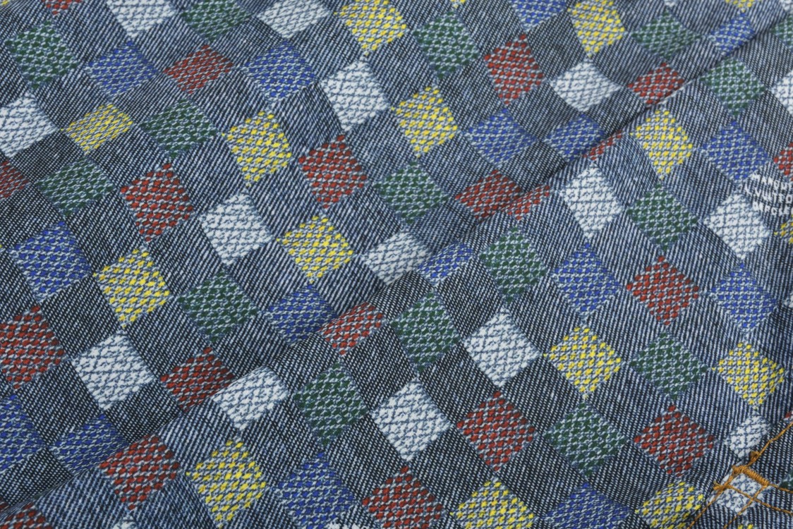 LOUIS VUITTON 路易威登 彩色格子马赛克牛仔短裤 休闲裤 裤子 1AHCS9