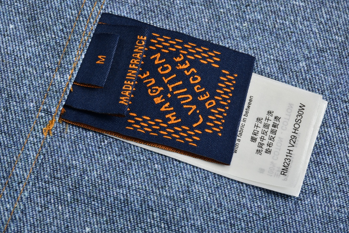 LOUIS VUITTON 路易威登 彩色格子马赛克牛仔衬衫 短袖 1AHCII