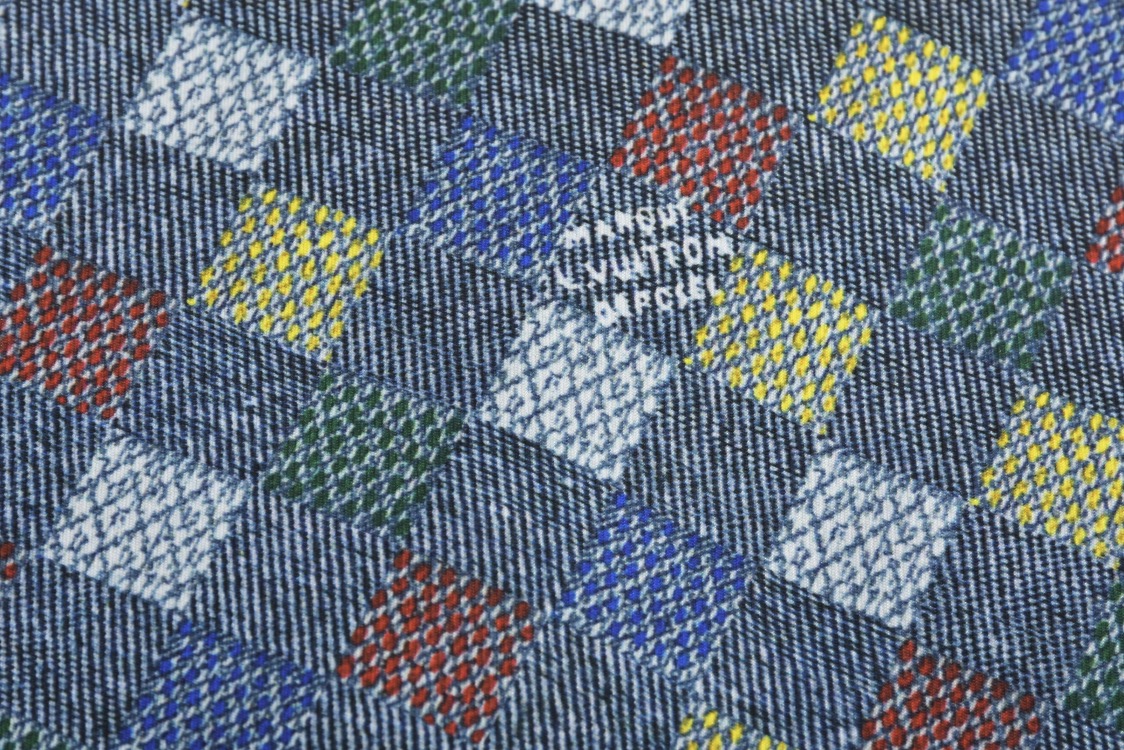 LOUIS VUITTON 路易威登 彩色格子马赛克牛仔衬衫 短袖 1AHCII