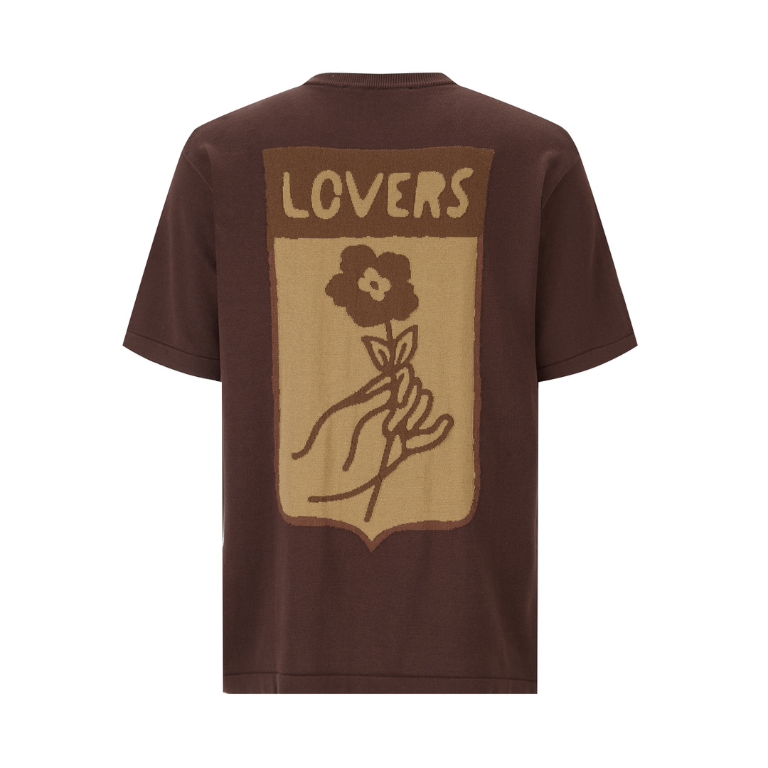 LOUIS VUITTON 路易威登 菲董联名系列字母卡通印花圆领短袖 T恤 棕色 1AFIWW