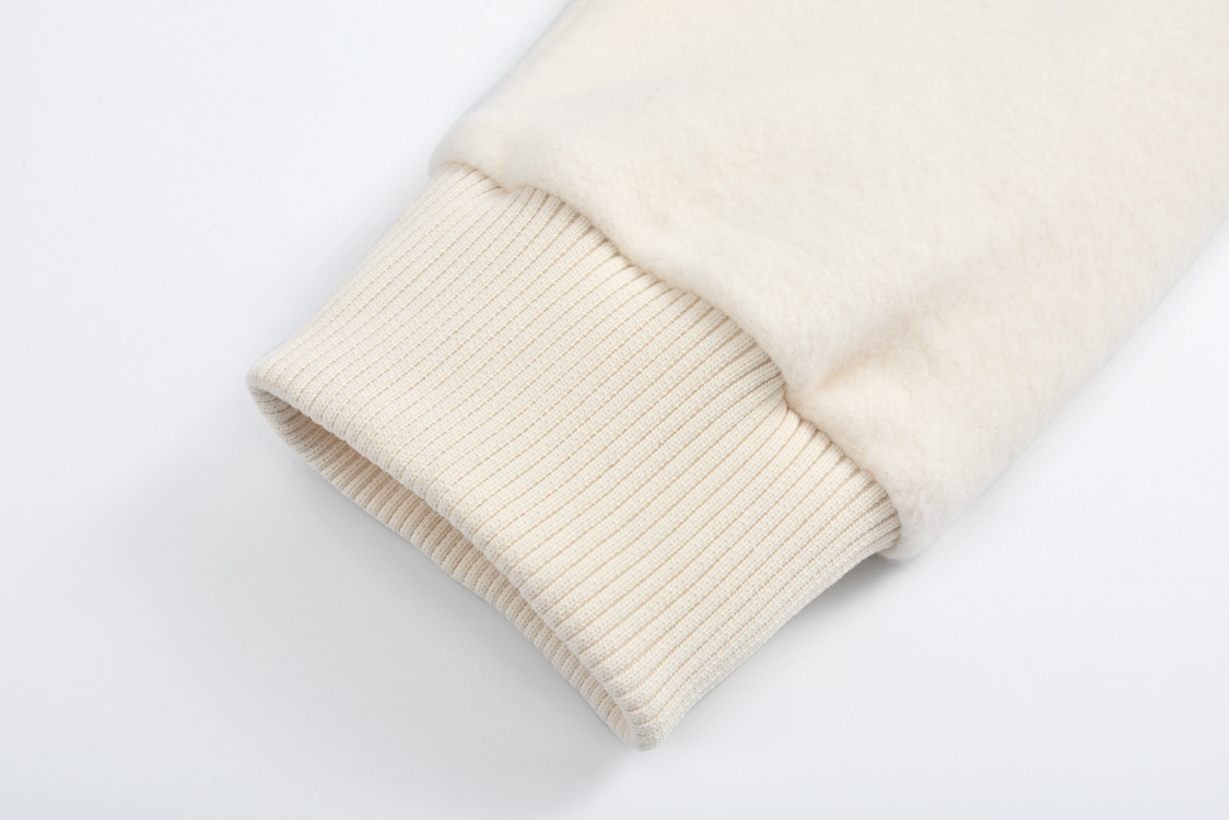 LOUIS VUITTON 路易威登 纯色刺绣logo图案羊毛立领拉链卫衣 外套 夹克 长袖 白色 1AGJXF