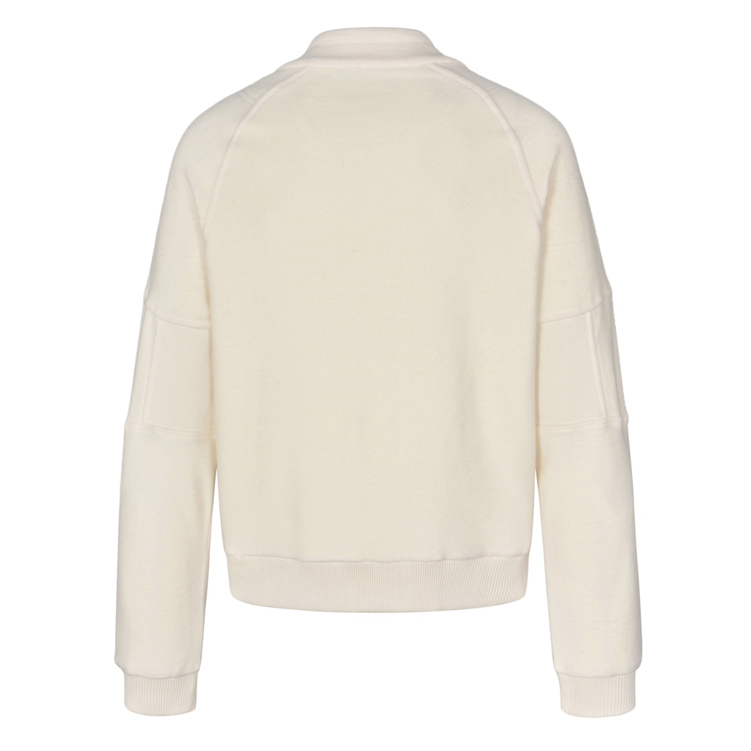 LOUIS VUITTON 路易威登 纯色刺绣logo图案羊毛立领拉链卫衣 外套 夹克 长袖 白色 1AGJXF