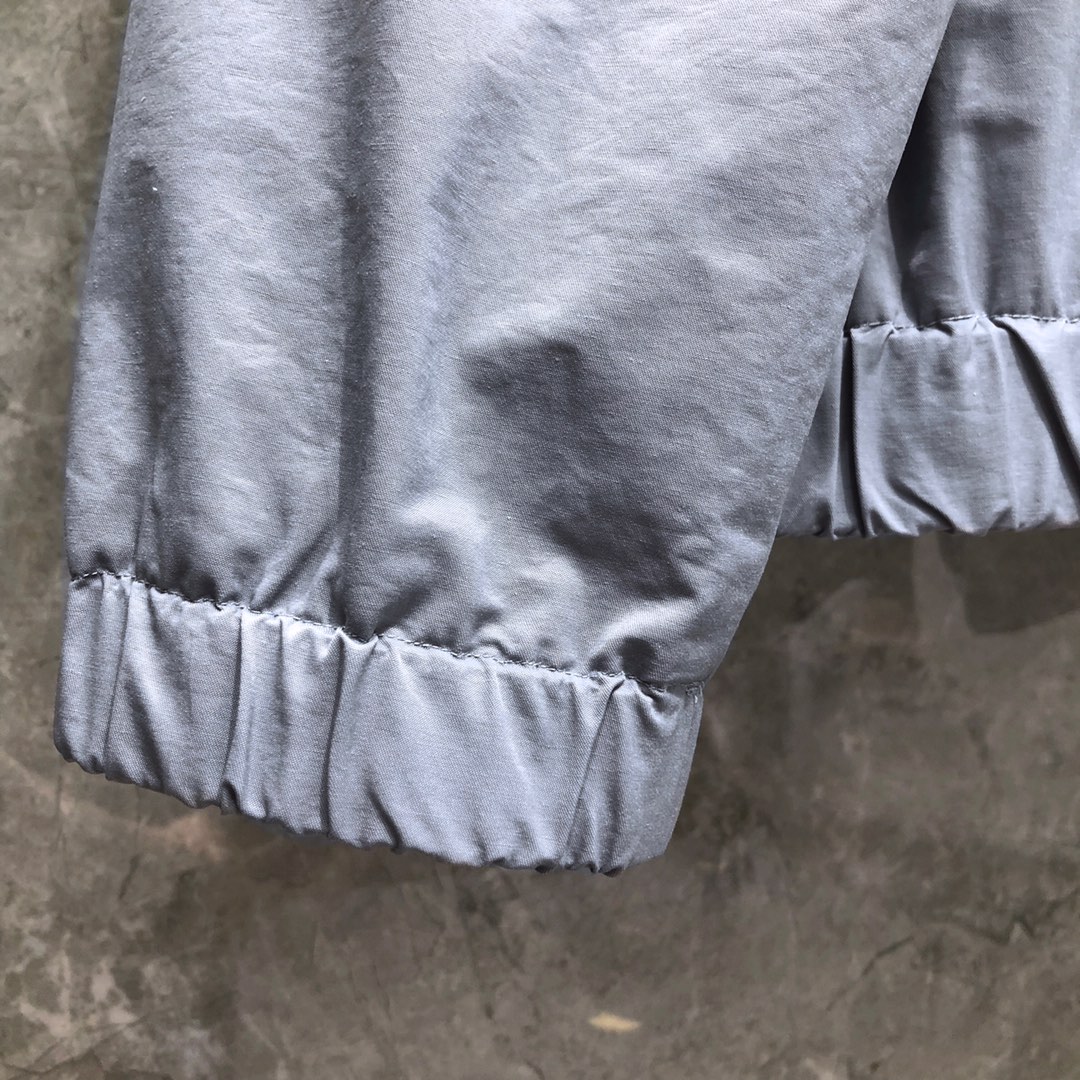 THOM BROWNE 经典四杠拉链棒球服夹克 外套 长袖 灰色 蓝色