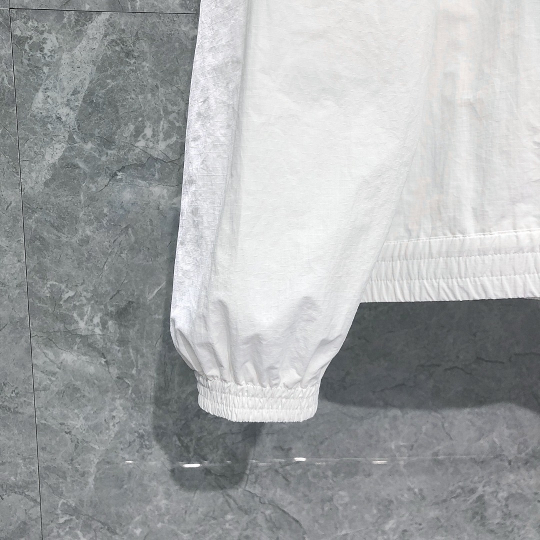 THOM BROWNE 网眼四杠拉链连帽夹克 外套 长袖 白色 灰色 藏青色