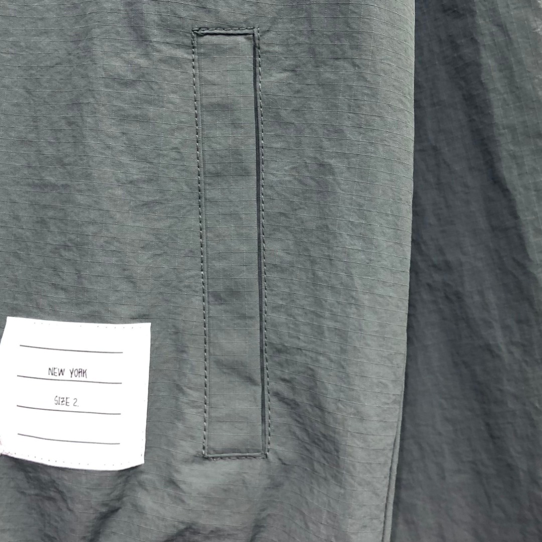 THOM BROWNE 双层拉链连帽夹克 外套 长袖 灰色 藏青色