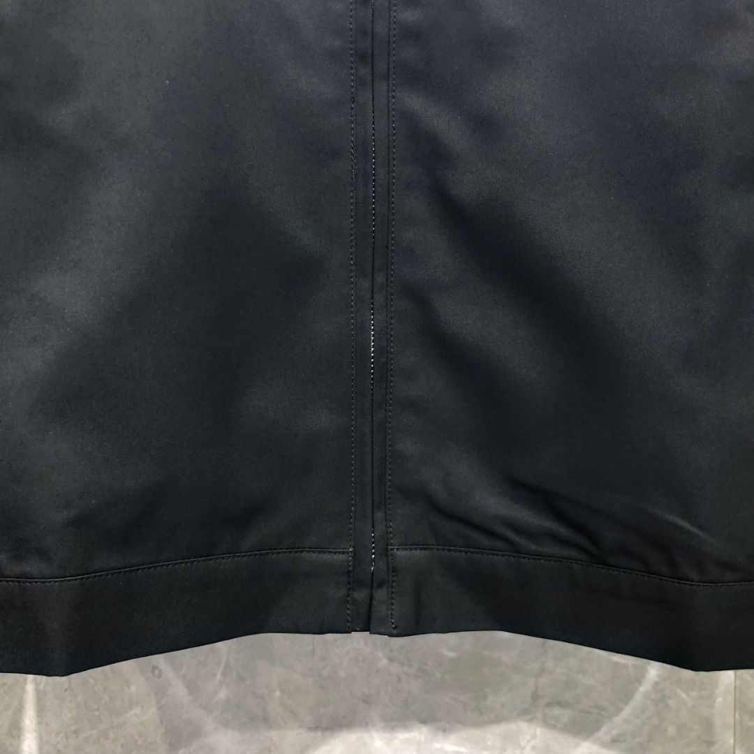 THOM BROWNE 双侧织带双层拉链夹克 外套 长袖 灰色 黑色