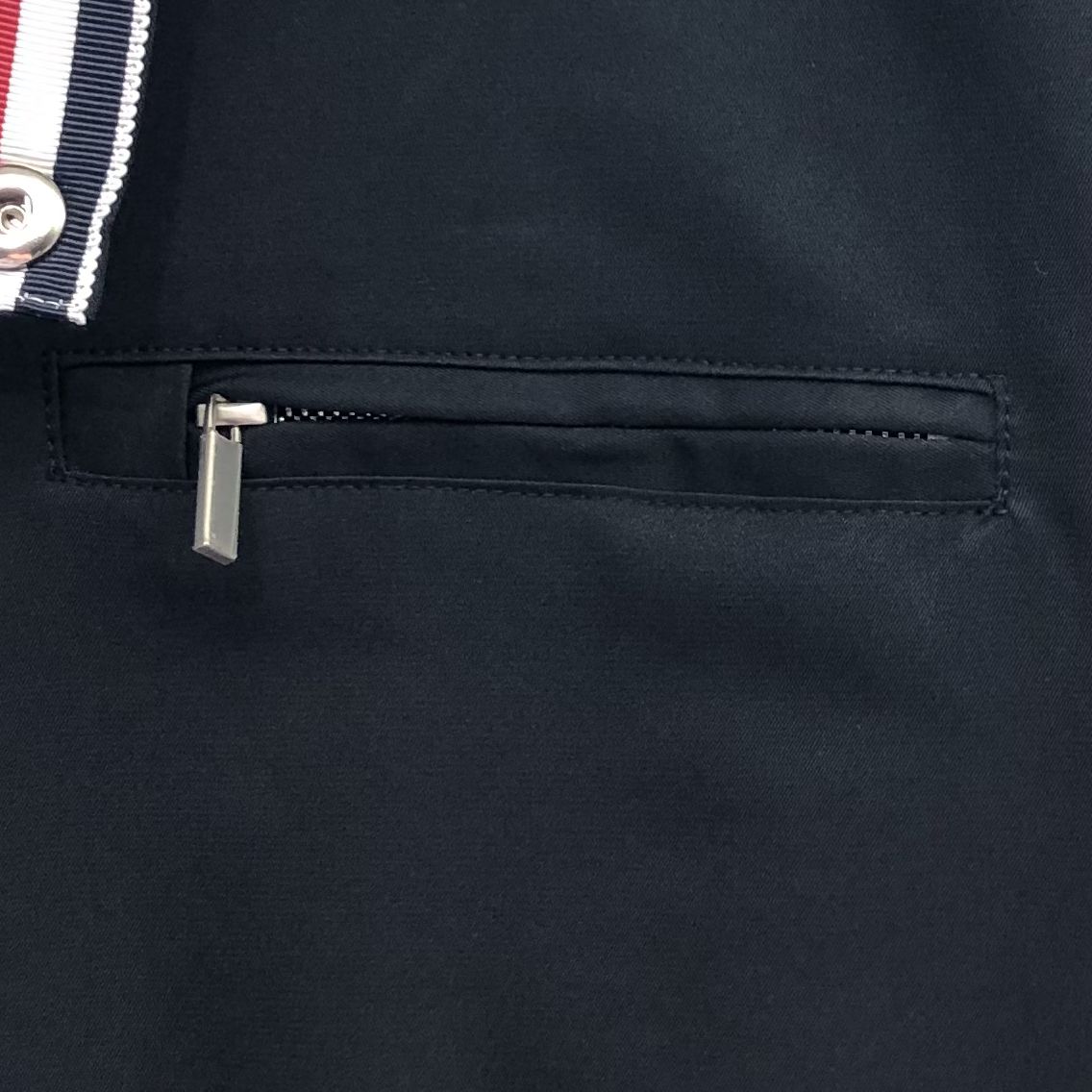 THOM BROWNE 双侧织带双层拉链夹克 外套 长袖 灰色 黑色