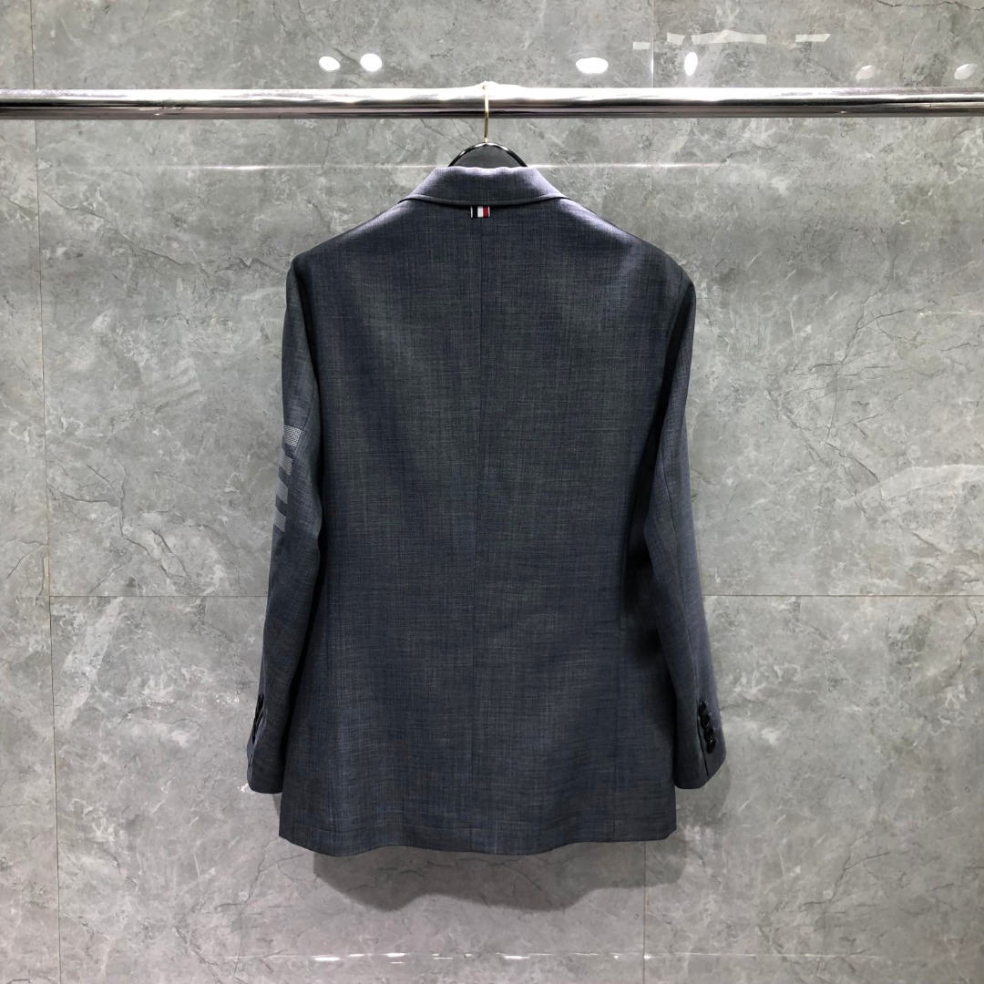 THOM BROWNE 经典四杠休闲西装 外套 长袖 灰色 藏青色