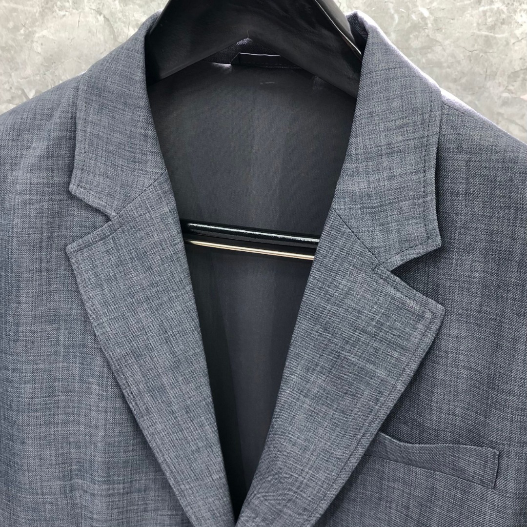 THOM BROWNE 经典四杠休闲西装 外套 长袖 灰色 藏青色