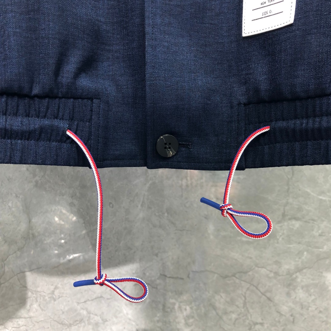 THOM BROWNE 经典四杠翻领纽扣夹克 外套 长袖 灰色 藏青色