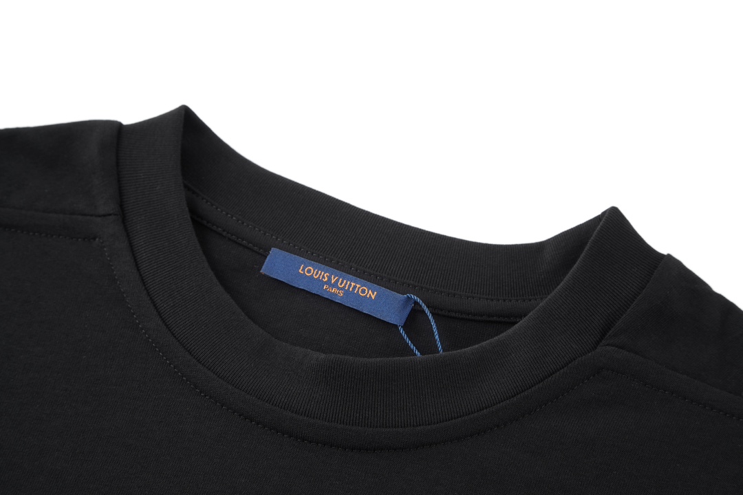 LOUIS VUITTON 路易威登 NBA 联名款 篮球标语字母Logo印花短袖 T恤 黑色 1A8X0U