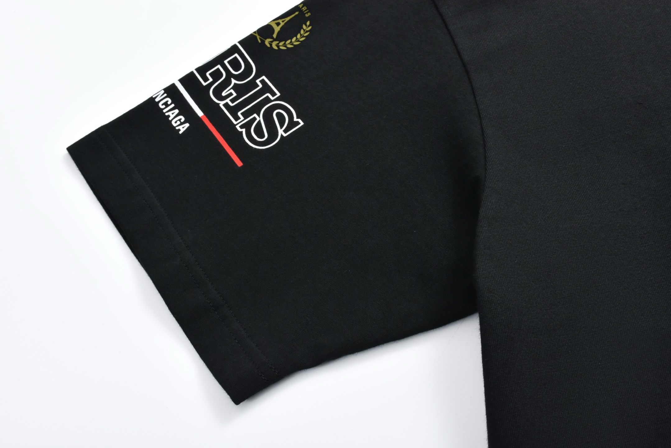 Balenciaga 巴黎世家 我爱巴黎字母logo印花圆领短袖 T恤 夏季 白色 黑色 620969TSVY79040