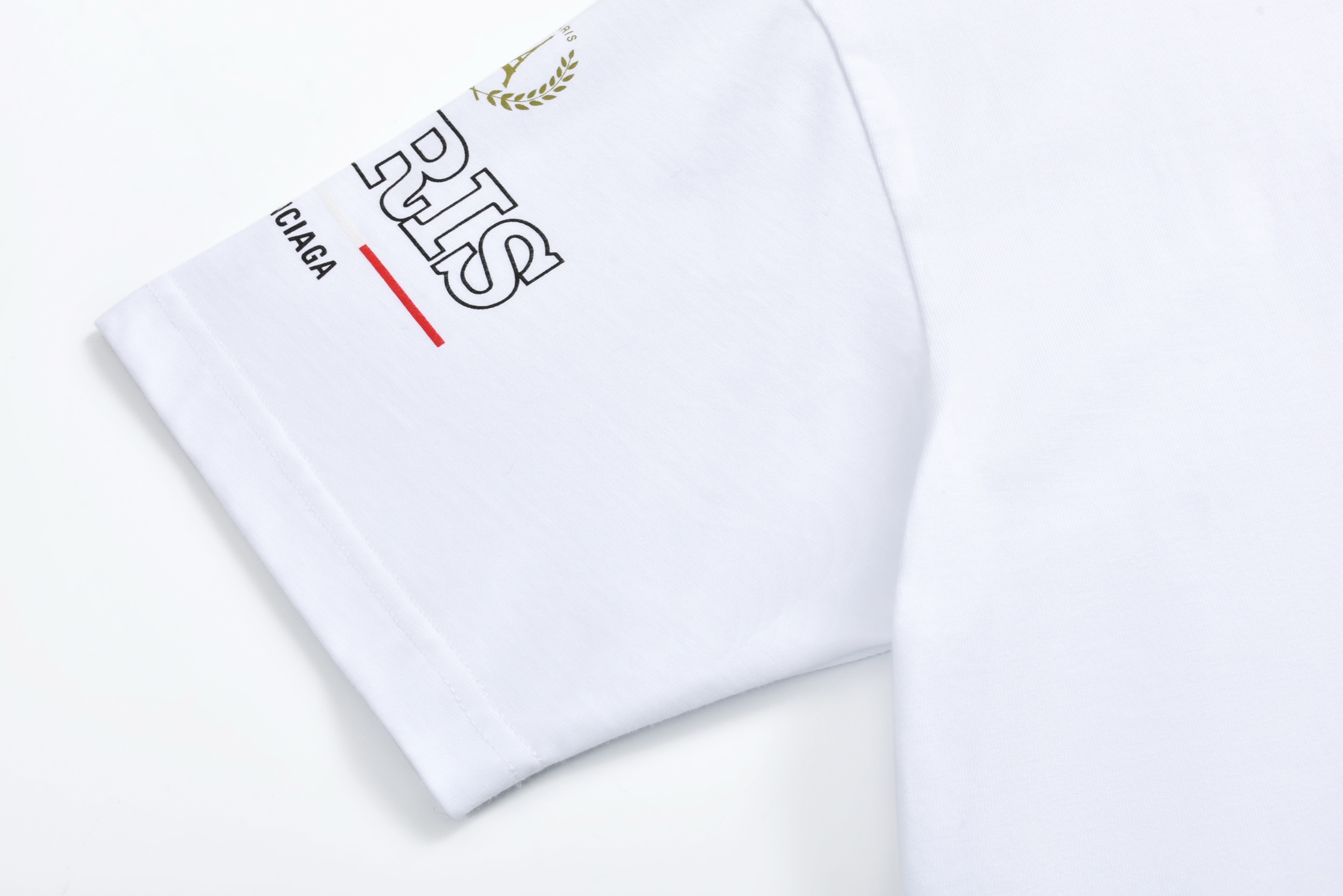 Balenciaga 巴黎世家 我爱巴黎字母logo印花圆领短袖 T恤 夏季 白色 黑色 620969TSVY79040