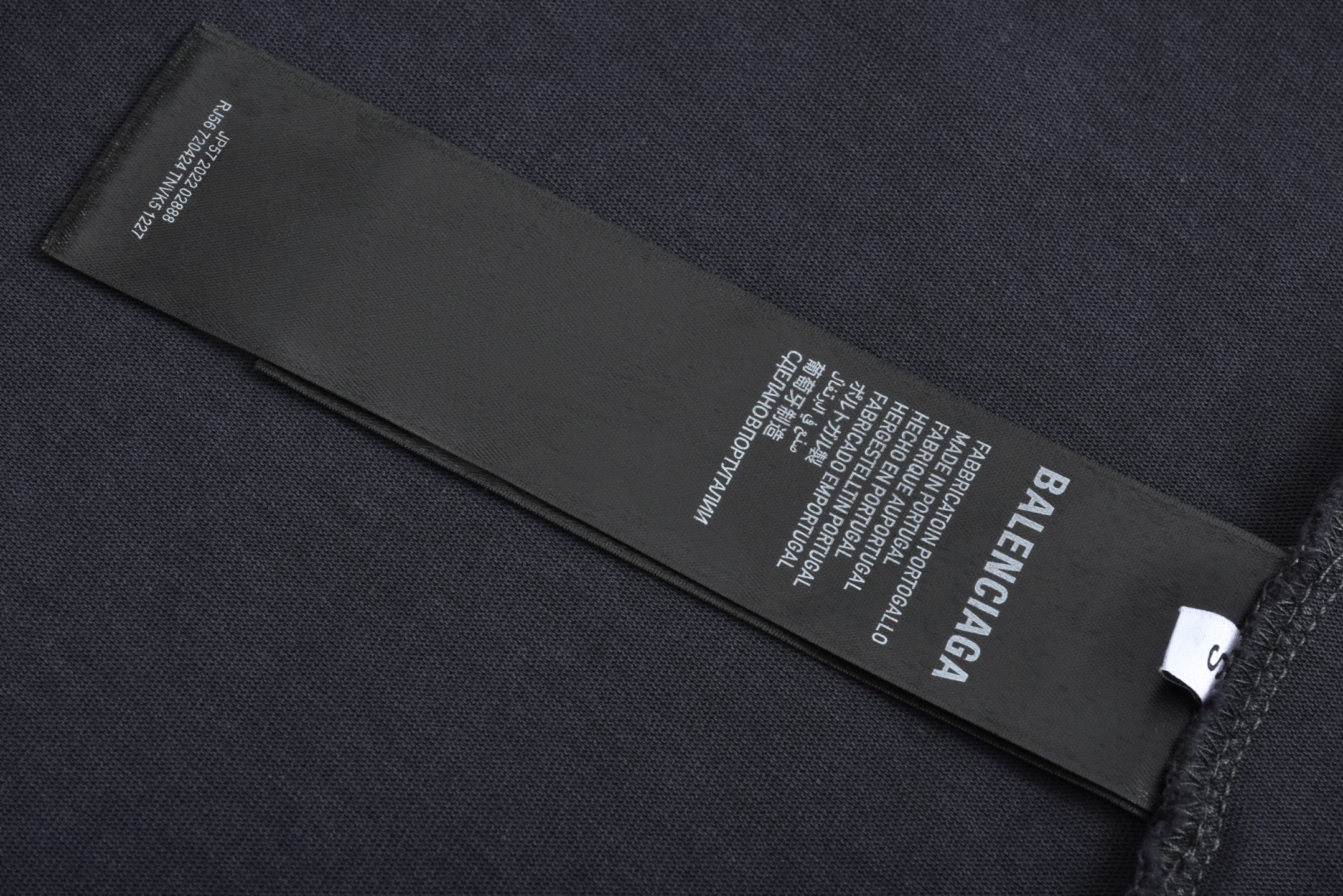 Balenciaga 巴黎世家 后背涂鸦字母logo印花破洞圆领短袖 T恤 夏季 黑色 787349TRVT9-1041