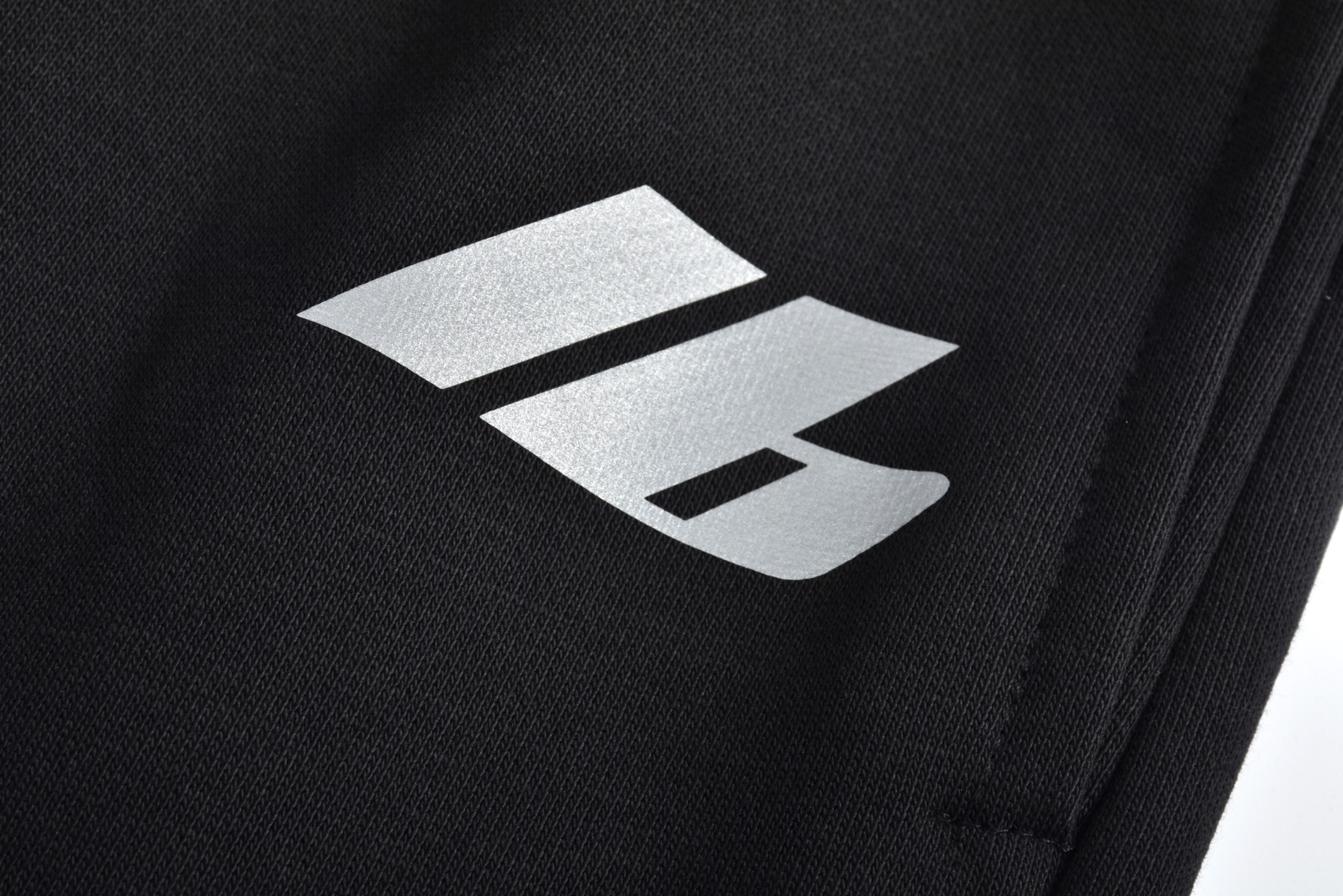 Balenciaga 巴黎世家 反光IB字母logo印花松紧腰运动裤 长裤 裤子 休闲裤 黑色 