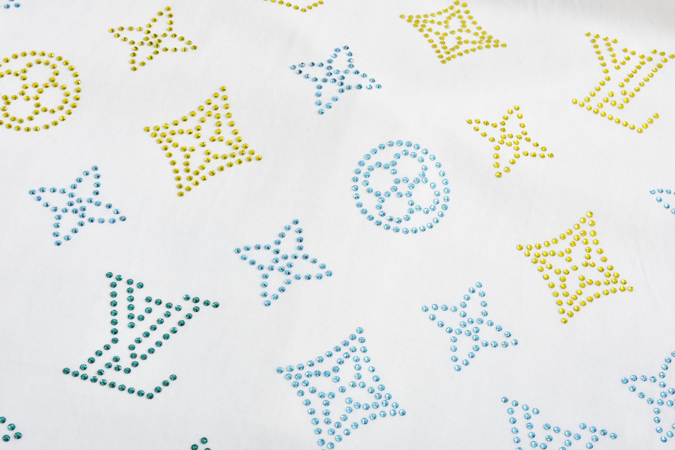 LOUIS VUITTON 路易威登 彩色字母logo烫钻Polo衫 T恤 短袖 白色