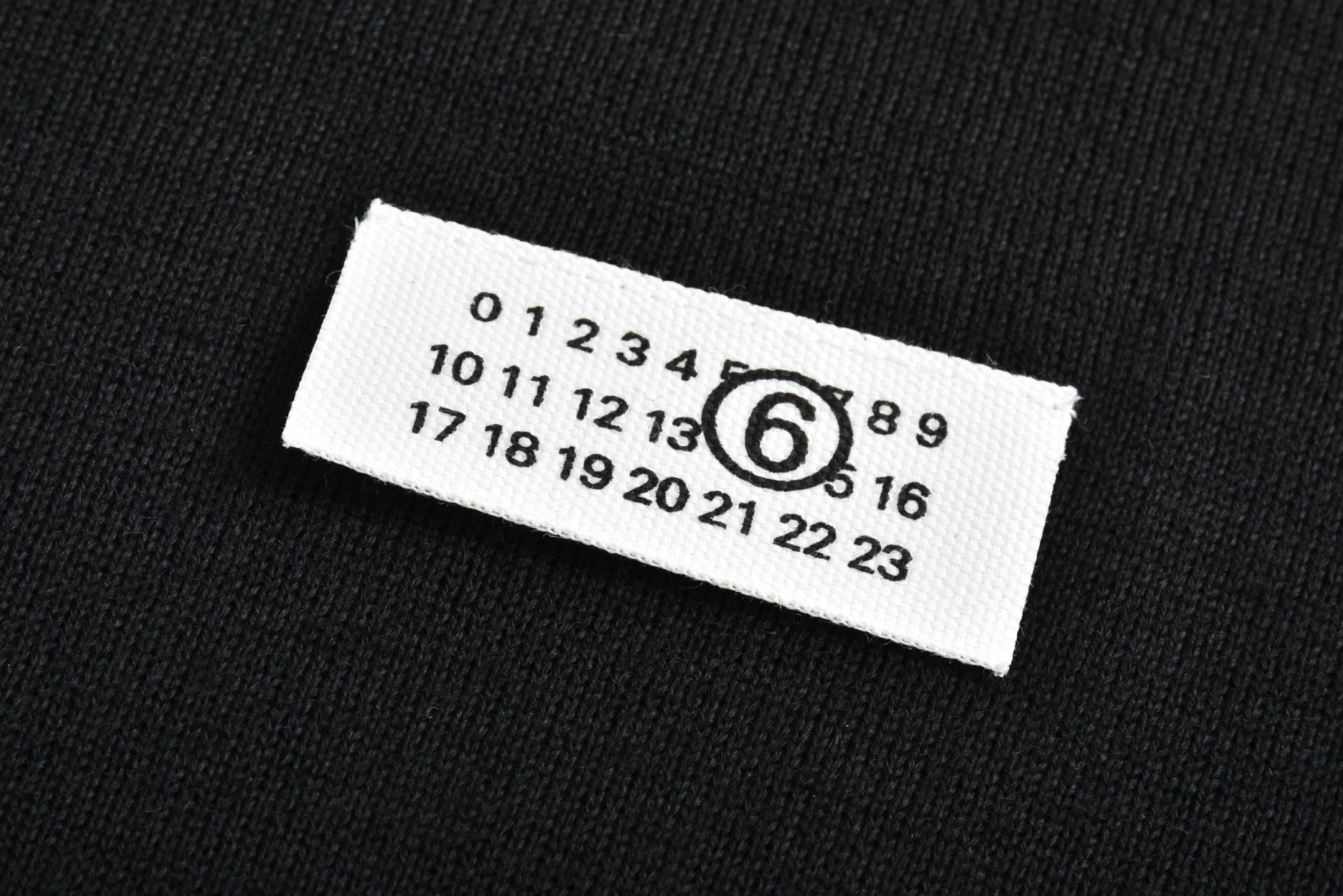 Maison Margiela 马吉拉 简约数字小标圆领毛衣 长袖 黑色 SH0HL0017M13037-900